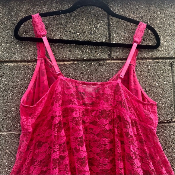 CACIQUE Pink Sexy Chamise Teddy Lingerie SZ 20/24 - Picture 4 of 9